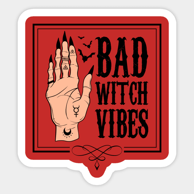 Bad witch vibes Sticker by My Happy-Design